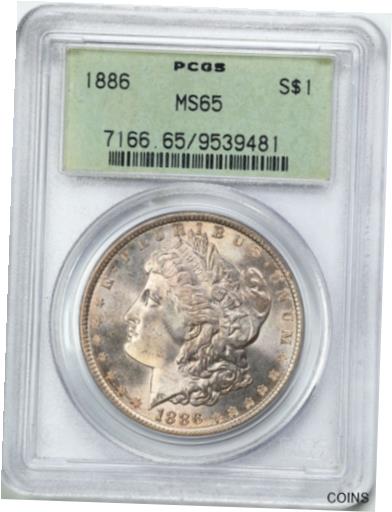 ڶ/ʼݾڽա ƥ    [̵] 1886 $1 Morgan Silver Dollar MS65 PCGS 9539481 OGH