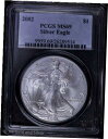  アンティークコイン コイン 金貨 銀貨  2002 $1 American Silver Eagle PCGS MS 69 | Uncirculated UNC BU