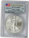 アンティークコイン コイン 金貨 銀貨  2014-(S) $1 American Silver Eagle PCGS MS36 First Strike Struck At San Francisco