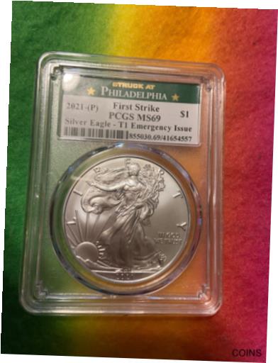  アンティークコイン コイン 金貨 銀貨  2021 American Silver Eagle $1 Silver Dollar PCGS MS69 1 oz fine silver !!!NICE!!