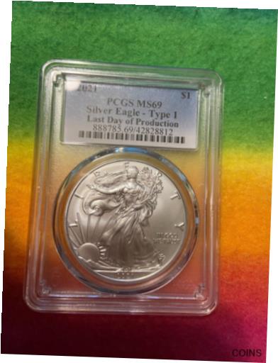  アンティークコイン コイン 金貨 銀貨  2021 American Silver Eagle $1 Silver Dollar PCGS MS69 1 oz fine silver !!!NICE!!