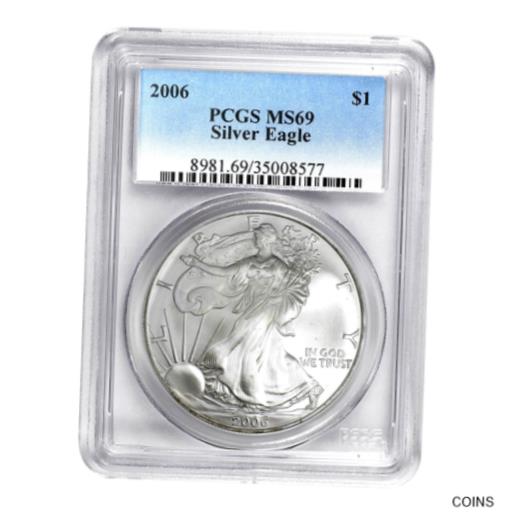  アンティークコイン コイン 金貨 銀貨  2006 $1 American Silver Eagle MS69 PCGS