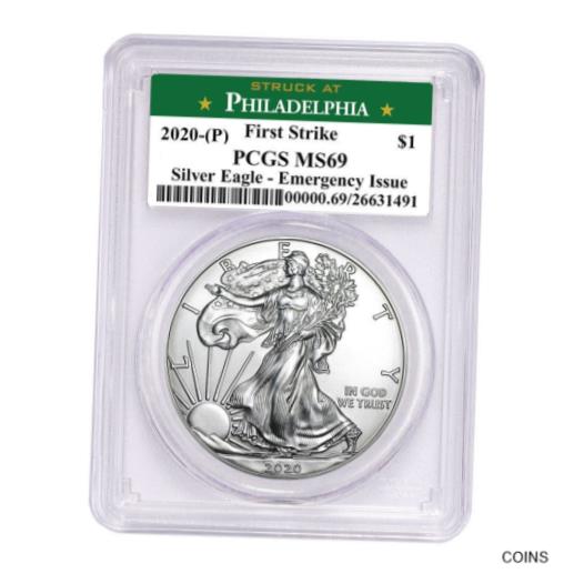  アンティークコイン コイン 金貨 銀貨  2020-(P) Silver American Eagle MS-69 PCGS (FS, Philadelphia) - SKU#212588