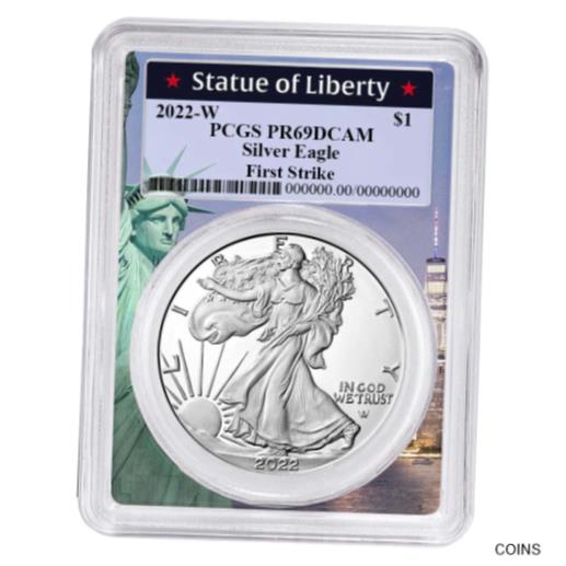  アンティークコイン コイン 金貨 銀貨  2022-W Proof $1 American Silver Eagle PCGS PR69DCAM FS Statue of Liberty Frame