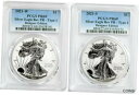 yɔi/iۏ؏tz AeB[NRC RC   [] 2021 W S PCGS PR69 Reverse Proof Silver Eagle Designer 2pc Set Blue Label PR 69