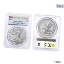 yɔi/iۏ؏tz AeB[NRC RC   [] Lot of 2 - 2021 1 oz Silver American Eagle Type 2 PCGS MS 70 FDOI