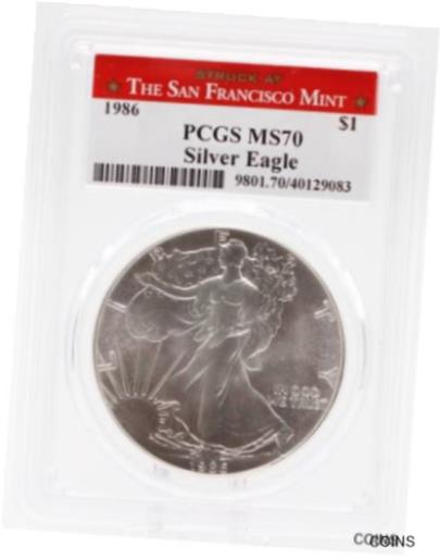 yɔi/iۏ؏tz AeB[NRC RC   [] 1986-S American Silver Eagle PCGS MS70 San Francisco Mint - Key Date