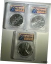 yɔi/iۏ؏tz AeB[NRC RC   [] 3 YEAR SET SILVER EAGLE PCGS MS 70 FIRST STRIKE BUCKLEY: 2019,2020,2021