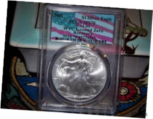 【極美品/品質保証書付】 アンティークコイン 硬貨 *Top Pop* Yes, it's that rare MS70 2001 $1 Eagle PCGS WTC World Trade Center 911 [送料無料] #oot-wr-012210-832