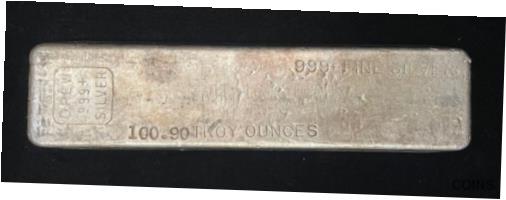 【極美品/品質保証書付】 アンティークコイン 銀貨 Vintage Drew 100.90ozt .999 Fine Silver Old Pour Bar, Very Rare Off Weight Bar [送料無料] #sof-wr-012241-188