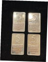 【極美品/品質保証書付】 アンティークコイン コイン 金貨 銀貨 送料無料 Four - 5 Gram Silver Bars 999 Fine Northwest Territorial Mint Rare