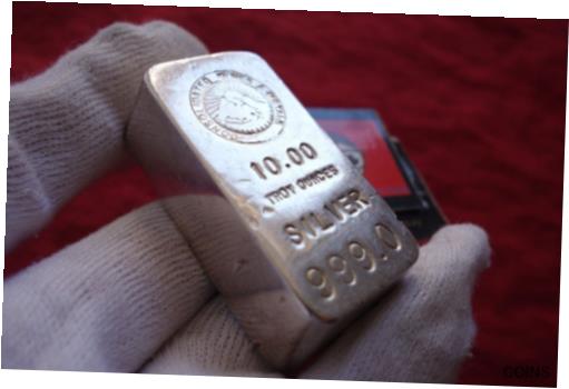  アンティークコイン コイン 金貨 銀貨  10 Troy Ounce Vintage .999 Pure Silver Bar Consolidated Mines & Metals Rare