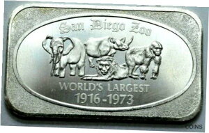 サンディエゴ動物園 世界最大の米国シルバーコーポレーション 1オンス .999 シルバーバー レアSAN DIEGO ZOO WORLDS LARGEST US SILVER CORPORATION 1 OZ .999 SILVER BAR RARE