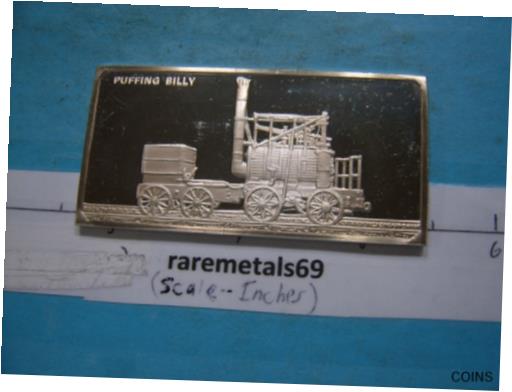  アンティークコイン 銀貨 1.9 OZ LOCOMOTIVE PUFFING BILLY 1813 SILVER ART BAR RARE COOL  #sof-wr-012243-1725