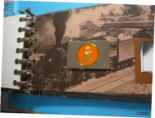  アンティークコイン コイン 金貨 銀貨  ILLINOIS CENTRAL GULF RxR ENAMEL AMERICAN RAILROADS SILVER BAR RARE PAPER INC