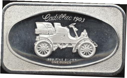 yɔi/iۏ؏tz AeB[NRC RC   [] Vintage Art Bar! Cadillac 1903 1 Oz. .999 Fine Proof-Like Silver Bar