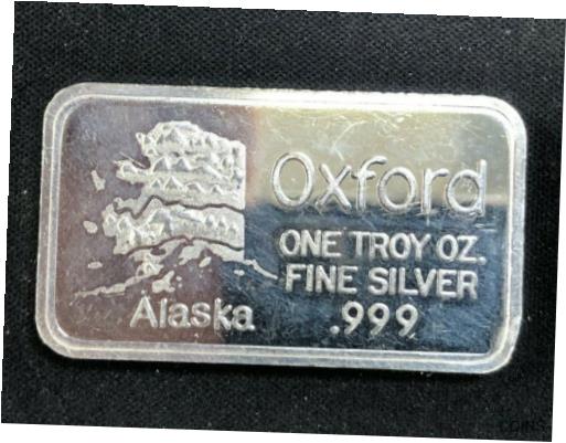 ڶ/ʼݾڽա ƥ    [̵] Vintage Oxford Assaying &Refining 1 oz Silver Alaska Bar