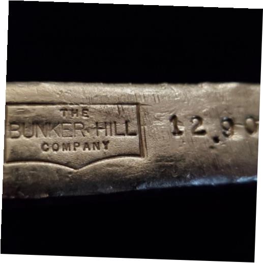  アンティークコイン コイン 金貨 銀貨  SCARCE COVETED BUNKER HILL COMPANY 1970's Hand Poured 12.9oz 999 Fine Silver Bar