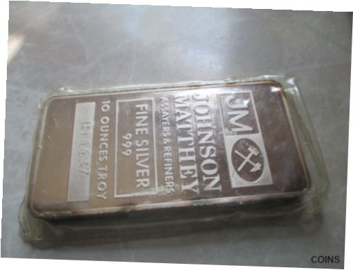 ڶ/ʼݾڽա ƥ    [̵] Johnson Matthey 10 oz Silver Bar **NO LONGER MINTED** Quality Silver S/N R14437