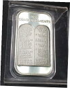  アンティークコイン コイン 金貨 銀貨  Ten Commandments 999 Silver 1oz Religious Art Bar Medal Moses Christian ounce