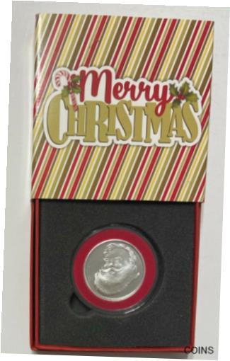 楽天金銀プラチナ　ワールドリソース【極美品/品質保証書付】 アンティークコイン コイン 金貨 銀貨 [送料無料] 2020 SANTA FACE （1/2-OUNCE） COIN IN CAPSULE & MERRY CHRISTMAS RED GIFT BOX