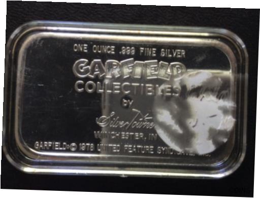 【極美品/品質保証書付】 アンティークコイン コイン 金貨 銀貨 [送料無料] 1987 SilverTowne Garfield Merry Christmas ST-42 Silver Art Bar A4647 3