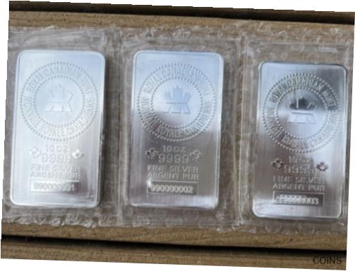 【極美品/品質保証書付】 アンティークコイン 銀貨 10oz RCM Silver Bars * First 3 Minted #001 #002 #003* [送料無料] #sof-wr-012255-125
