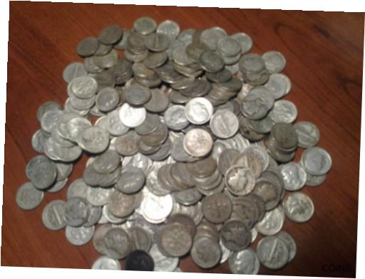 楽天金銀プラチナ　ワールドリソース【極美品/品質保証書付】 アンティークコイン コイン 金貨 銀貨 [送料無料] WHOLESALE LOT!!! $7.00 Face BAG Mix U.S.Junk Mint Silver 90％ Junk Coin !