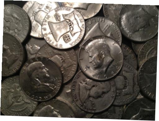 【極美品/品質保証書付】 アンティークコイン コイン 金貨 銀貨 送料無料 16.50 BAG 90 Mixed Halves US 90 Silver Coins Junk Silver Coins Pre 65 ONE