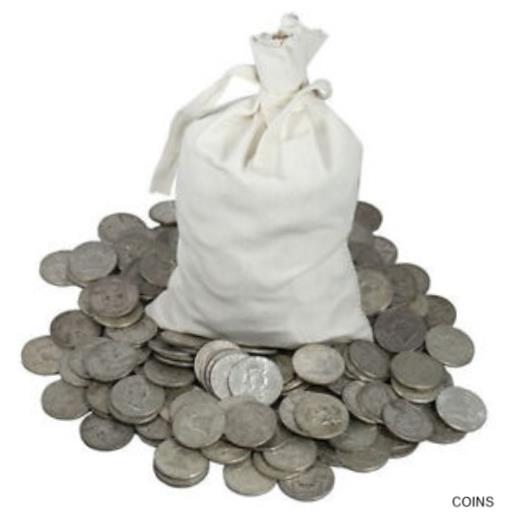 楽天金銀プラチナ　ワールドリソース【極美品/品質保証書付】 アンティークコイン コイン 金貨 銀貨 [送料無料] .25 POUND LB BAG （4 OUNCES） US Silver Coins ALL 90％ Silver Pre-1965 Lot !