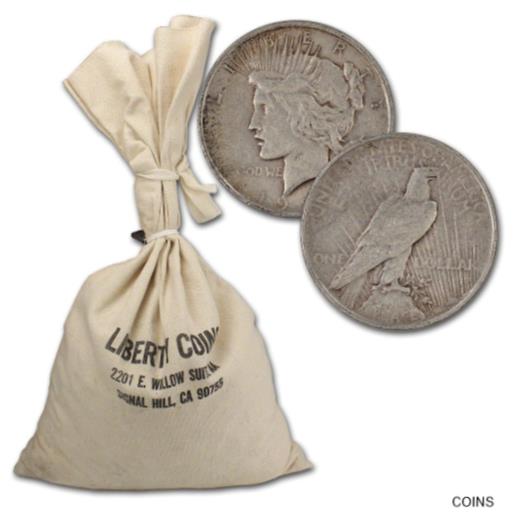【極美品/品質保証書付】 アンティークコイン 銀貨 US Peace Silver Dollar - Bag of 500 coins - Average Circulated - Random Date [送料無料] #scf-wr-012256-1592