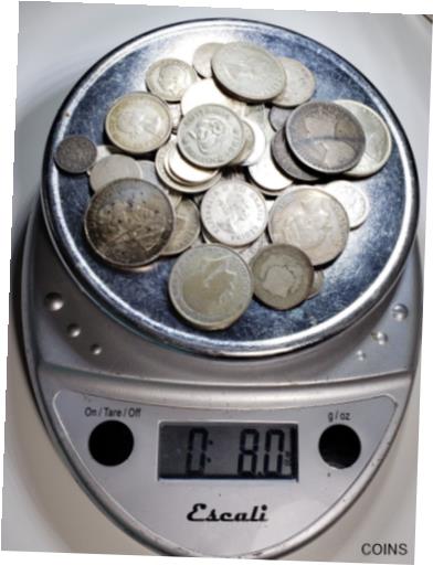 楽天金銀プラチナ　ワールドリソース【極美品/品質保証書付】 アンティークコイン コイン 金貨 銀貨 [送料無料] Silver Bag- 8oz Mix Silver content World Coins