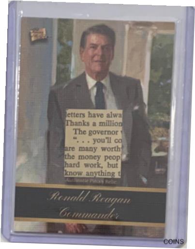 ڶ/ʼݾڽա ƥ    [̵] RONALD REAGAN RELIC ART CARD COA 2020 BAR PIECES OF THE PAST 40th U.S. PRESIDENT