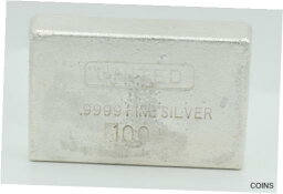 【極美品/品質保証書付】 アンティークコイン 銀貨 United .9999 Fine Silver 100 Troy Ounce Oz Solid Silver Bar USA Pressed Bullion [送料無料] #sof-wr-012262-156