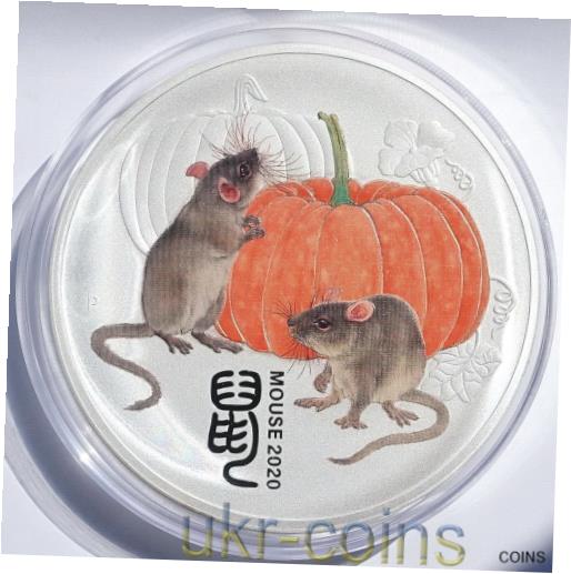 ڶ/ʼݾڽա ƥ  2020 Australia Lunar III Year of the Mouse Rat 1 Kilo Silver Colored Coin $30 [̵] #scf-wr-012265-417