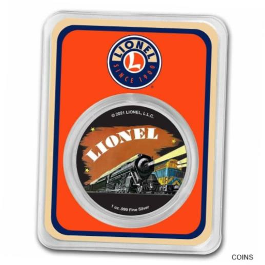  アンティークコイン コイン 金貨 銀貨  Lionel Trains Locomotive Logo Colorized 1 oz .999 Silver Round w/TEP NEW!