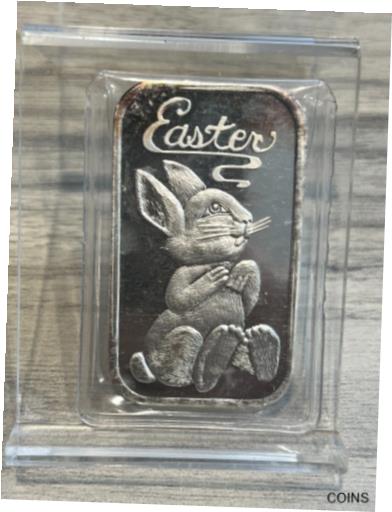 【極美品/品質保証書付】 アンティークコイン コイン 金貨 銀貨 [送料無料] EASTER SILVER .999 FINE ONE OUNCE BAR with Toning