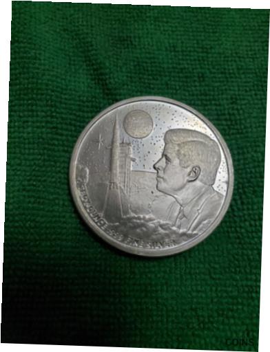 ڶ/ʼݾڽա ƥ    [̵] Apollo 11 Moon Landing 999 Silver 1 oz Art Medal JFK Bullion Round Space LH022