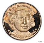 【極美品/品質保証書付】 アンティークコイン コイン 金貨 銀貨 [送料無料] 1 oz .999 Silver - 1492-1992 Christopher Columbus 500th Anniversary - SKU-F3758