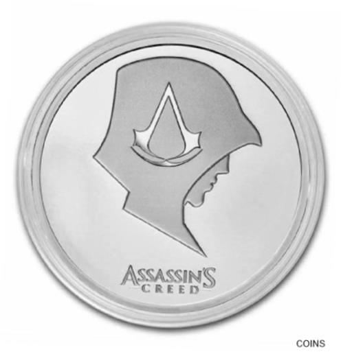 【極美品/品質保証書付】 アンティークコイン コイン 金貨 銀貨 [送料無料] 2022 Assasin's Creed Ubisoft 1 oz .999 silver coin BU in capsule