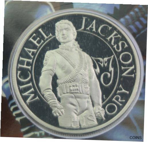 【極美品/品質保証書付】 アンティークコイン コイン 金貨 銀貨 [送料無料] 1997 Official World Tour MICHAEL JACKSON 1 oz .999 silver medal Sealed
