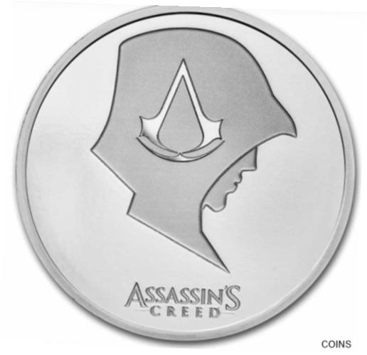 【極美品/品質保証書付】 アンティークコイン コイン 金貨 銀貨 [送料無料] 2022 Assasin's Creed Ubisoft 1 oz .999 silver coin BU in capsule
