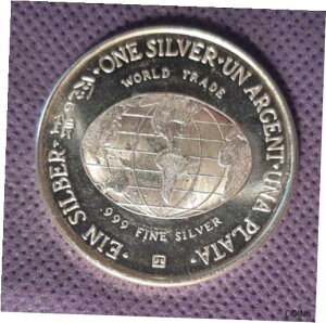 1オンス シルバー ラウンド 国際世界貿易機関 ハイレリーフ グローブ1 oz Silver Round International World Trade Unit High Relief Globe