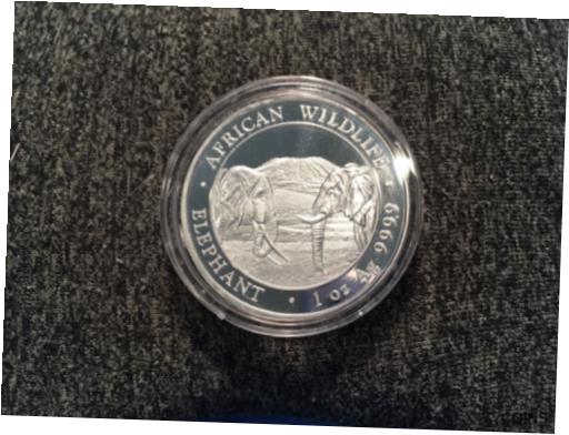 【極美品/品質保証書付】 アンティークコイン コイン 金貨 銀貨 [送料無料] 2020 SOMALI ELEPHANT 1 OZ SILVER COIN UNC IN CAPSULE - LOOK!