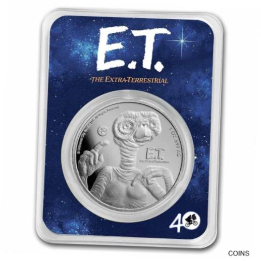 ڶ/ʼݾڽա ƥ    [̵] E.T. Extra-Terrestrial 40th annv 1 oz .999 Silver Coin 2022 $2 alien life in TEP