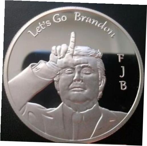 【極美品/品質保証書付】 アンティークコイン コイン 金貨 銀貨 [送料無料] Trump 1 OZ .999 Fine Silver Round Coin LET'S GO BRANDON Ultra 2024