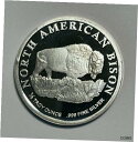 1/2 トロイ オンス .999 ファイン シルバー ラウンド、WCS、北米バイソン、ブロンクス動物園 BU1/2 Troy oz .999 Fine Silver Round, WCS, North American Bison, Bronx Zoo BU(3)