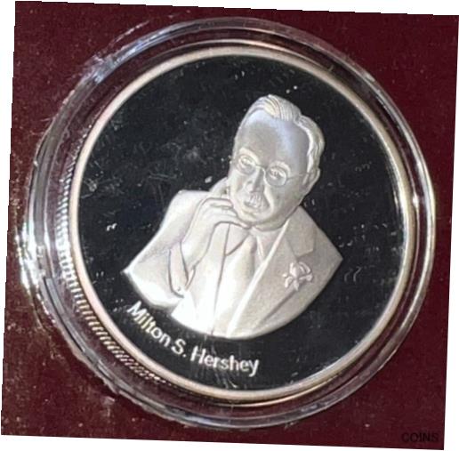 【極美品/品質保証書付】 アンティークコイン コイン 金貨 銀貨 [送料無料] Vintage Milton S. Hershey Silver Round Rare Employee Award Very Rare COBM-481