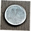 - バッファロー付き「リバティ インディアン」 - 1オンス シルバー ラウンド - 0.999 ファイン- 'Liberty Indian ' with Buffalo -1oz Silver round - .999 Fine(3)
