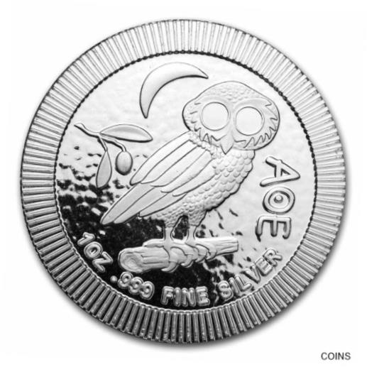  アンティークコイン コイン 金貨 銀貨  2021 Niue 1 oz Silver $2 Athenian Owl Stackable Coin - SKU#225986